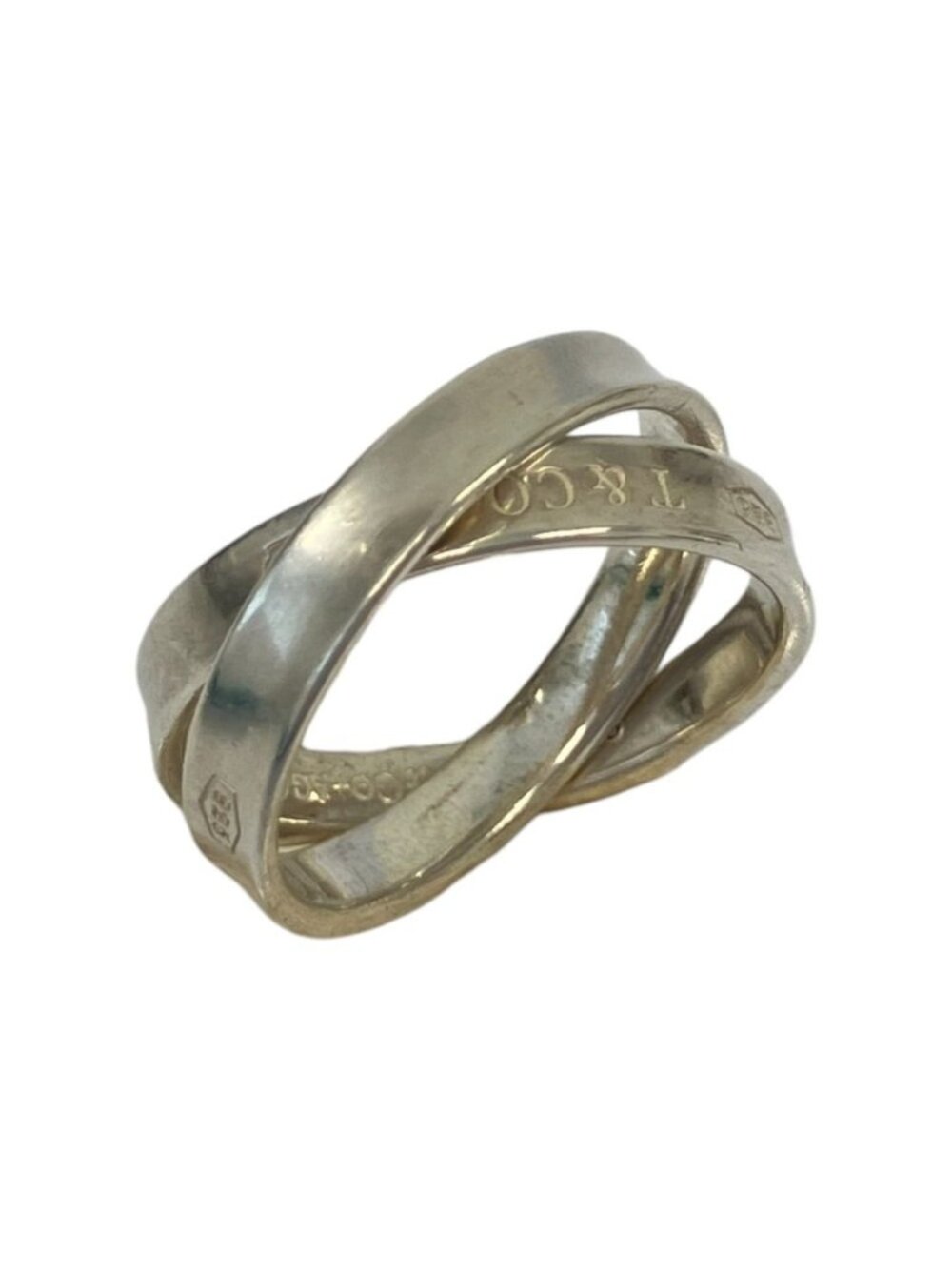 Tiffany & Co 1837 Interlocking Ring 925 Sterling Silver